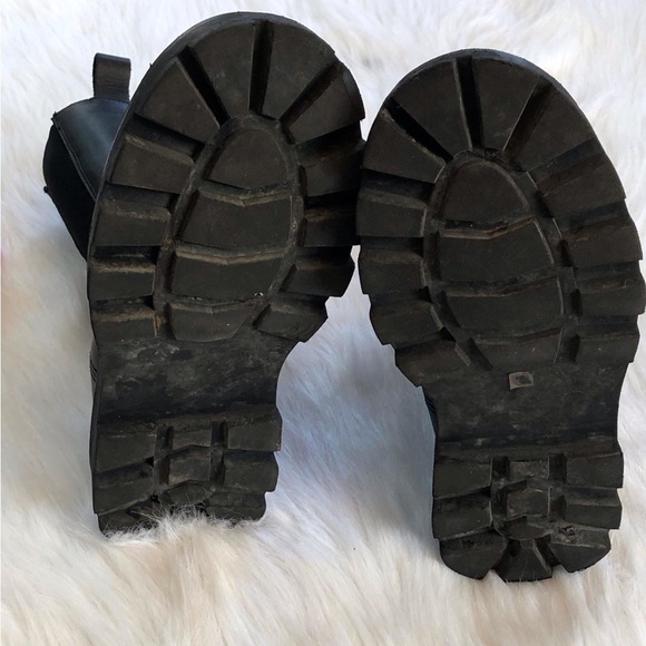 Steve Madden Explorer Chelsea black Boots 7.5 stretch platform chunky leather - Picture 11 of 11